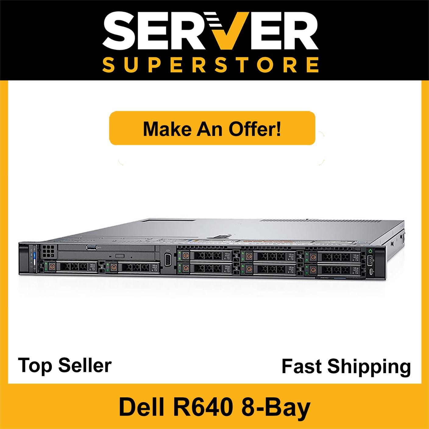 Dell PowerEdge R640 Server 2x Gold 6134 -3.2GHz =16 Cores H730P 512GB 2x 1TB SSD