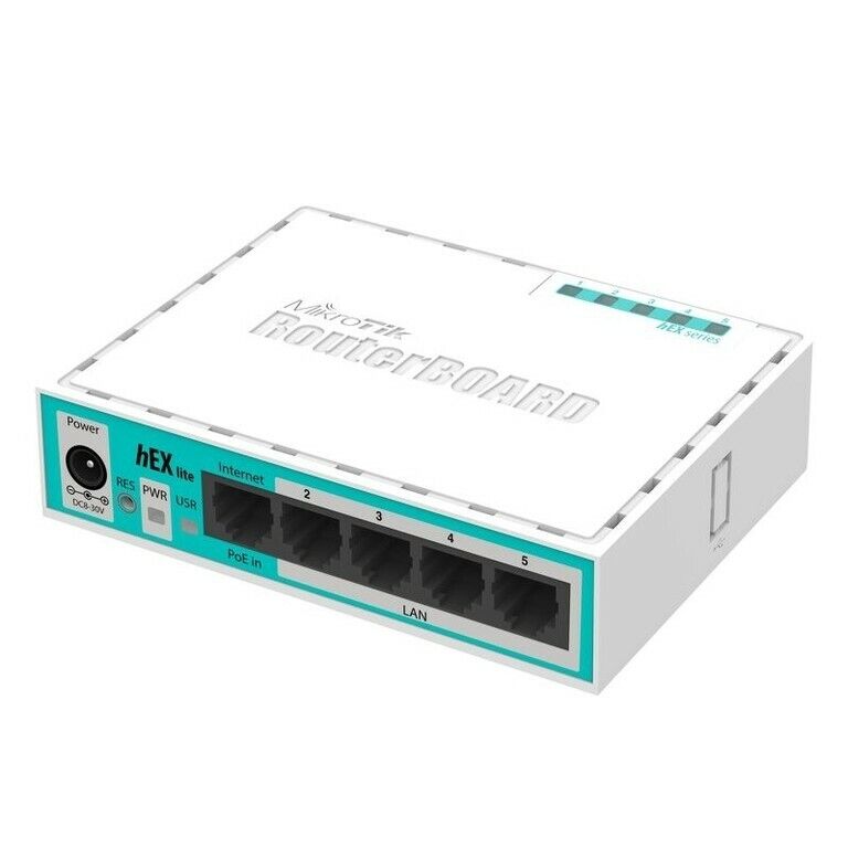 Mikrotik hEX Lite RB750r2 Router 5xLAN, 64Mb RAM, 850Mhz CPU Replace RB750