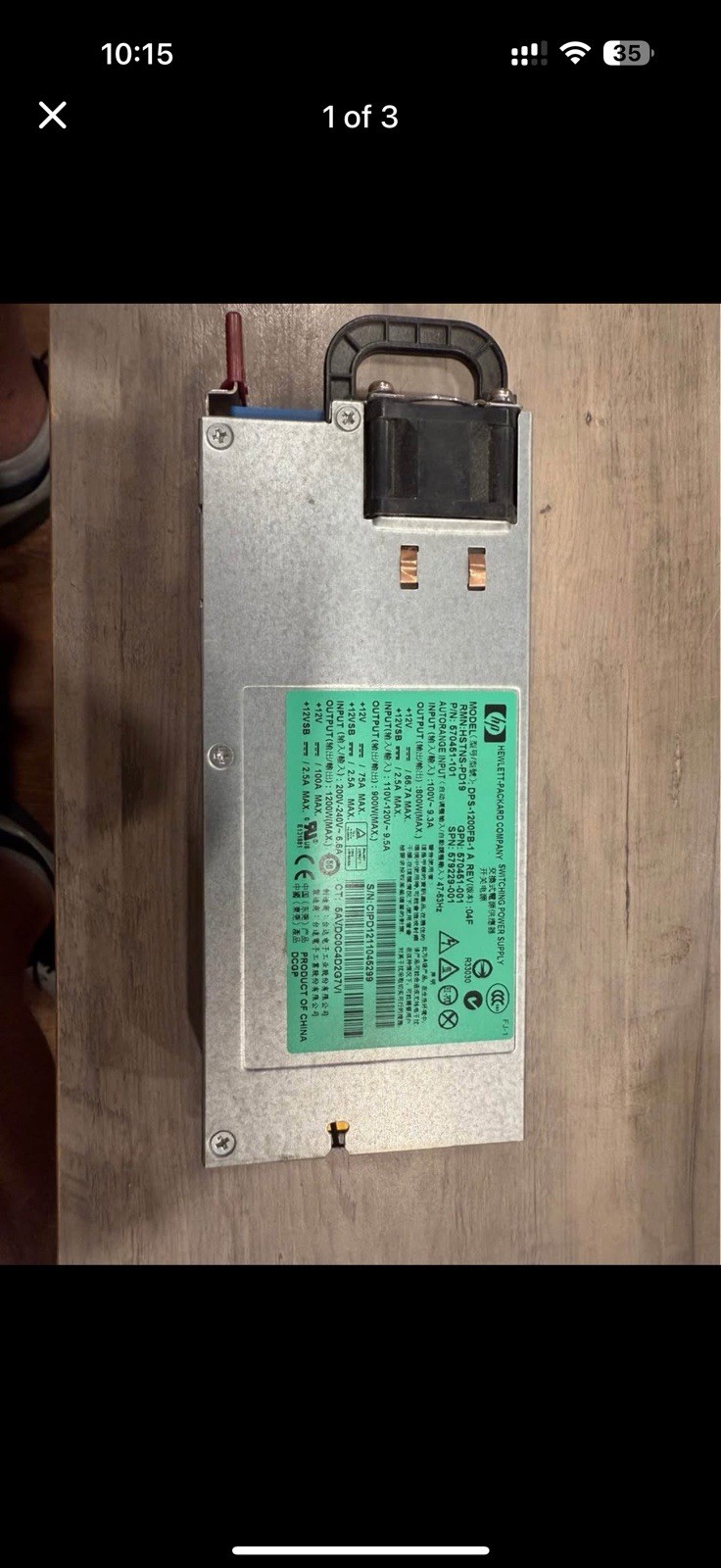 HP 1200w Server Power Supply DPS-1200FB Platinum Rated 570451-101