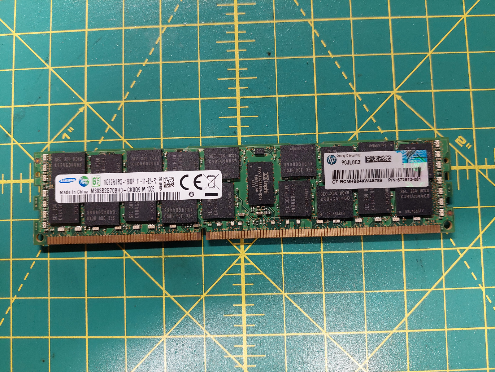 HP Server 16GB DDR3 2Rx4 PC3-12800R-11-11-E2-P2 DIMMs