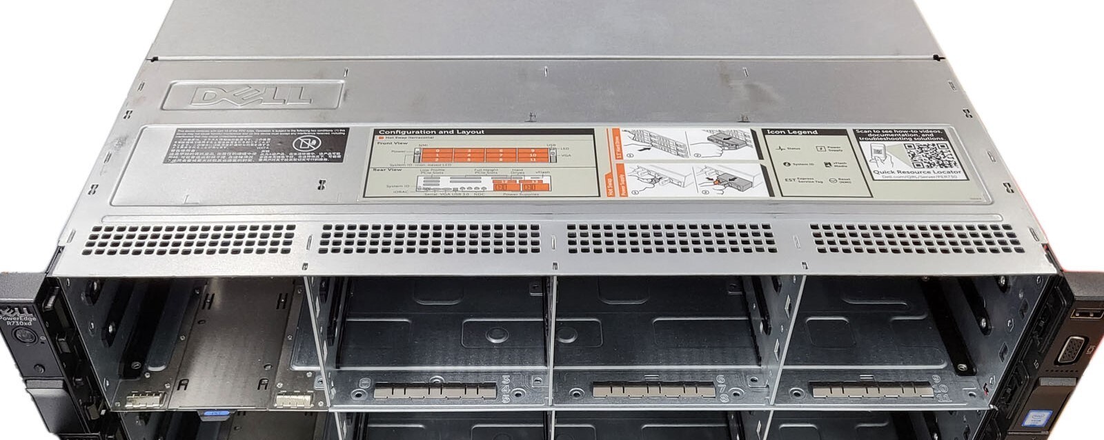 Dell PowerEdge R730xd 12bay+2.5,no proc,ram, or drives,12 TRAYS, H330,Idrac8 Ent