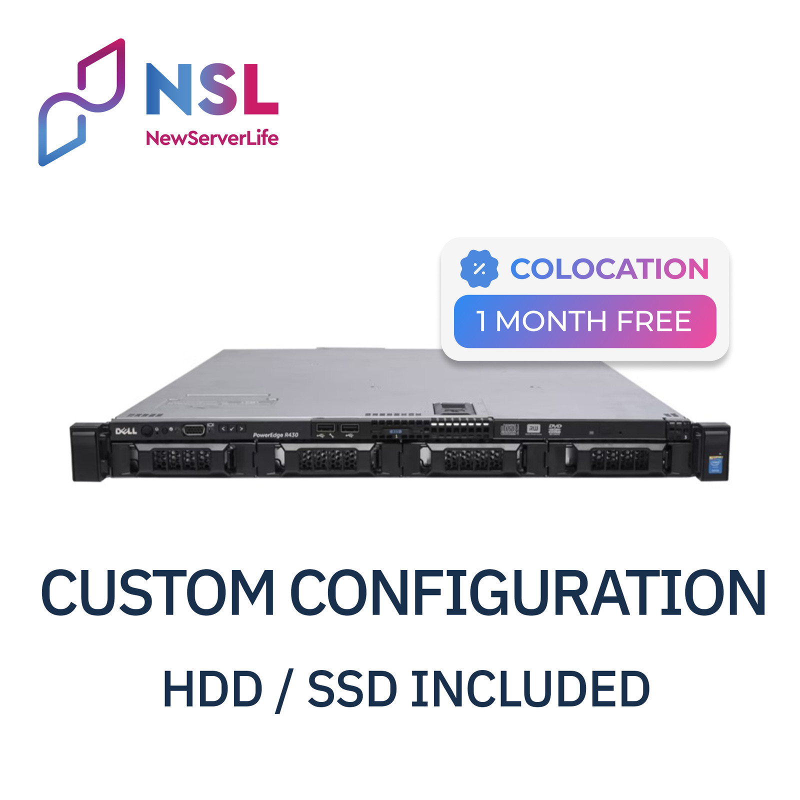 DELL R430 4LFF Server 2x E5-2620v4 2.1GHz =16 Cores 32GB H730 2x 2TB SAS 4xRJ45