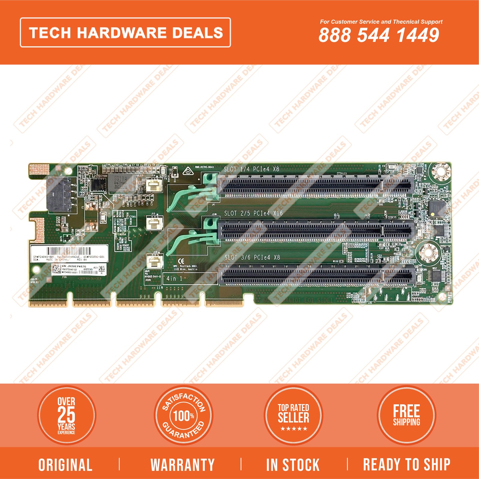 P24048-001    DL380 Gen10 Plus 3×16 Tri-Mode Riser Board
