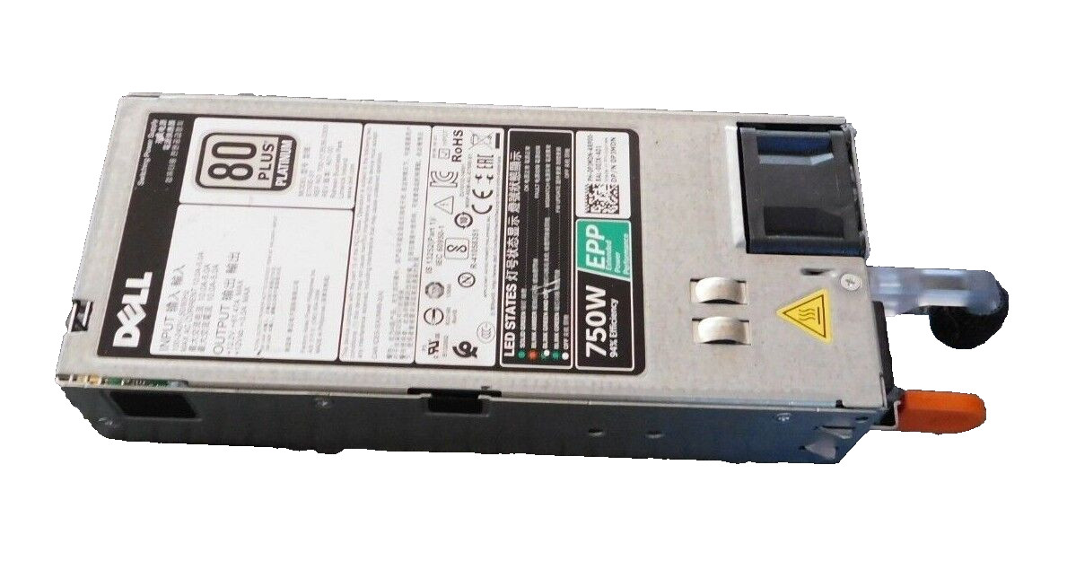 DELL E750E-S1 computer server power supply, 80 plus platinum