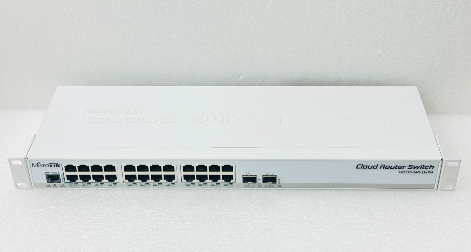 USED – MikroTik CSS326-24G-2S+RM 24-Port Gigabit Managed Network Switch w/ SFP+