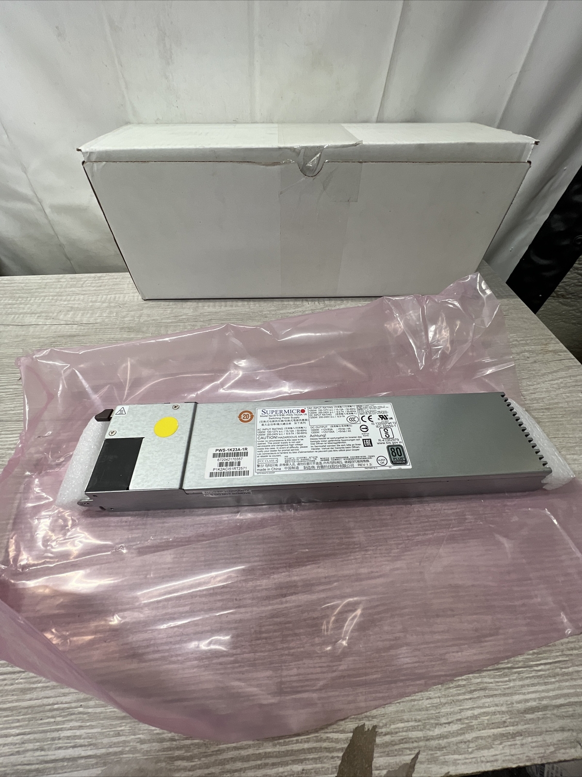 Supermicro PWS-1K23A-1R 1200W Max 80Plus Titanium Server Power Supply