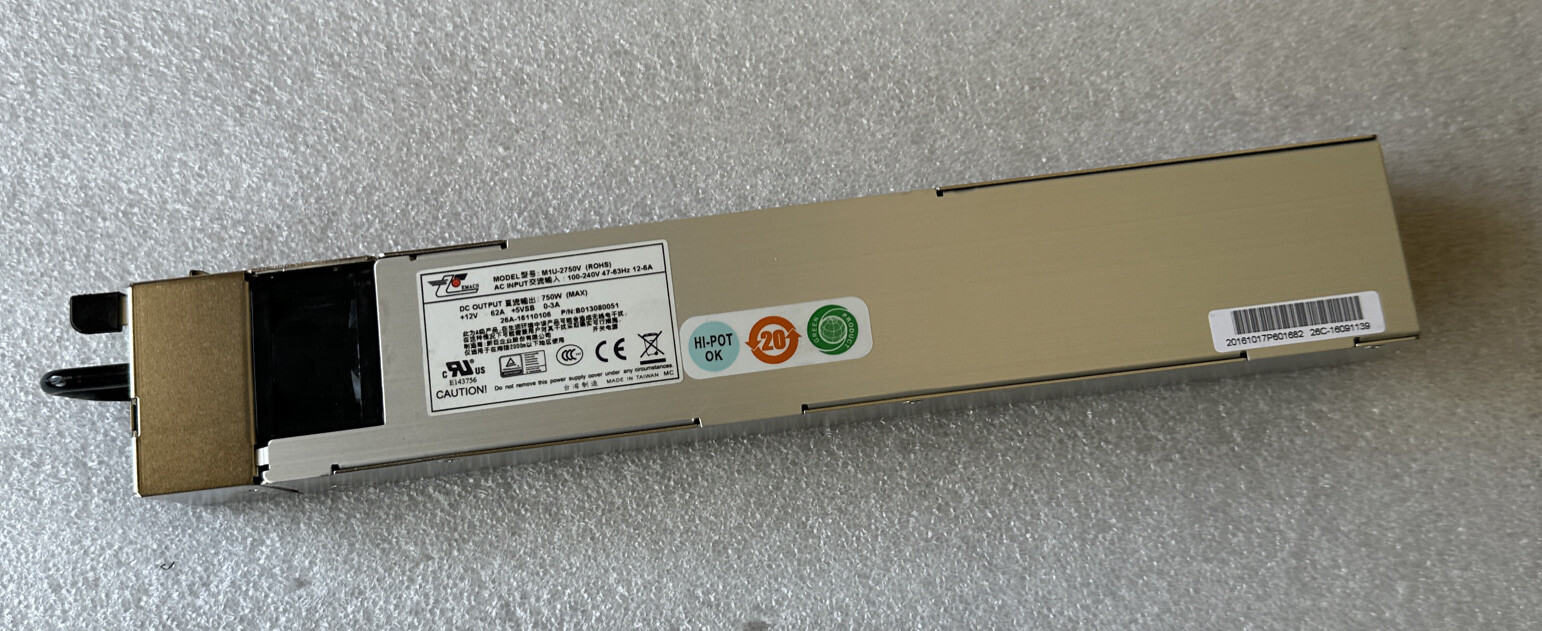 Emacs M1U-2750V 750W Redundant Server Power Supply