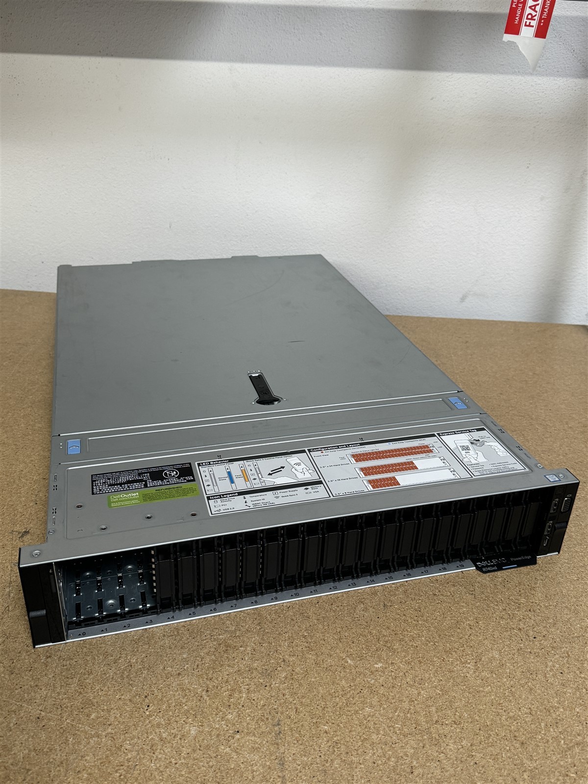 DELL POWEREDGE R740XD 24SFF 2x 24CORE PLATINUM 8168 2.7GHz 384GB RAM H330 NO HDD