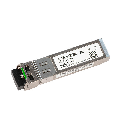 MikroTik S-55DLC80D SFP 1.25G module for 80km links with Dual LC-connector