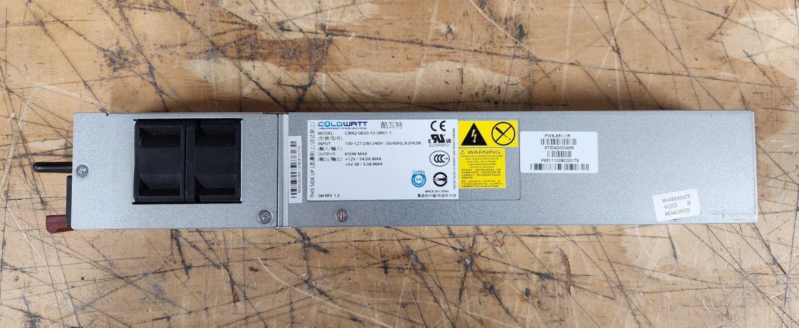 Coldwatt Supermicro PWS-651-1R CWA2-0650-10-SM01-1 650W Server Power Supply