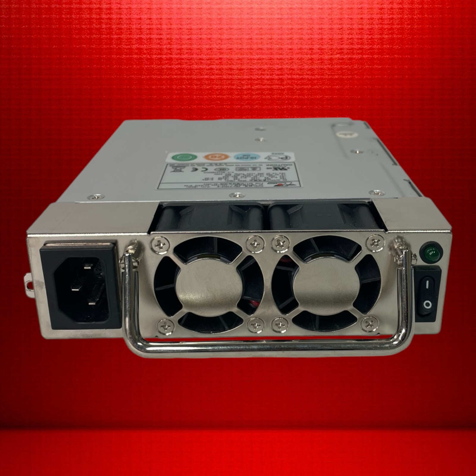 Lot of 2 EMACS MRW-6350P-R 350W Hot-Swap Server Power Supply w/ Cage B01048001