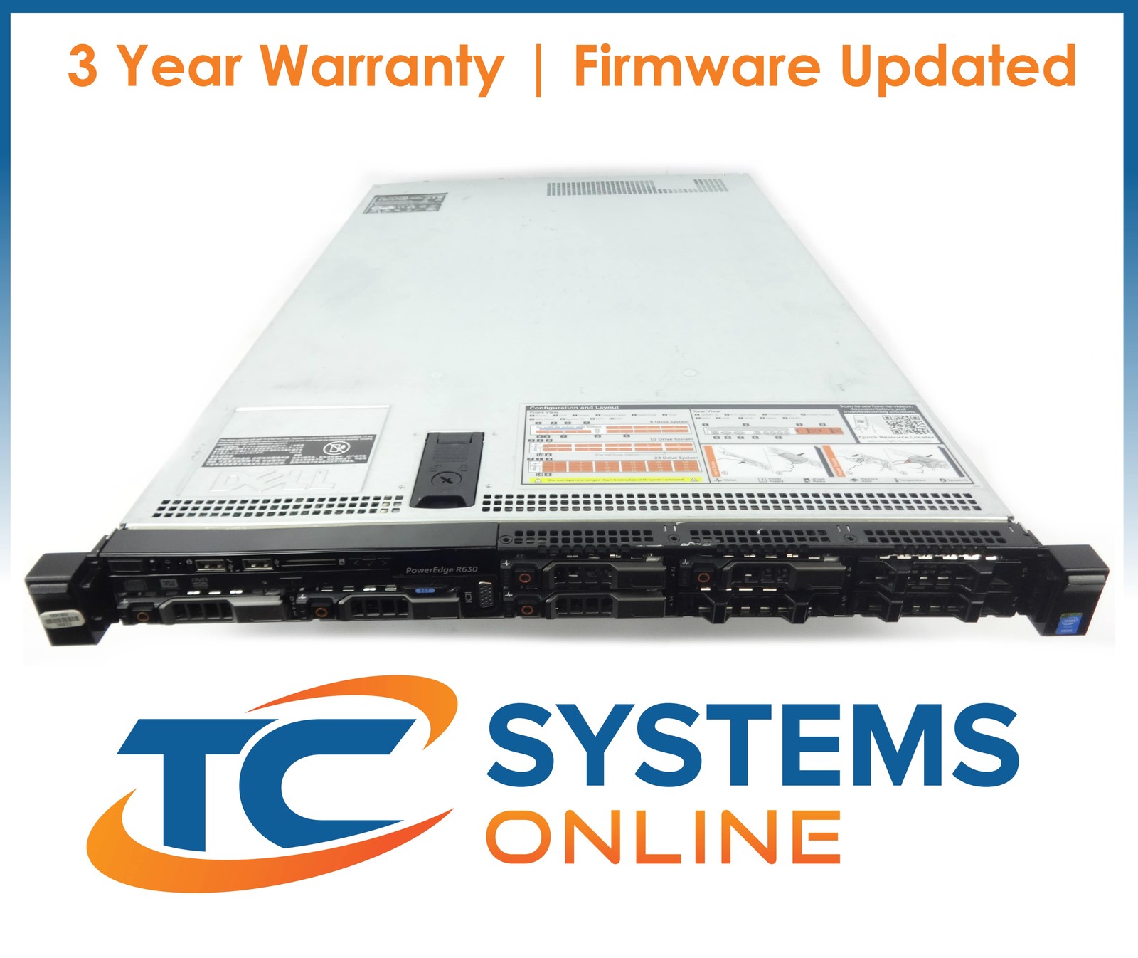 Dell R630 2x2680v3 2.5GHZ=24Cores 64GB 5×1.2TB 12G SAS H730