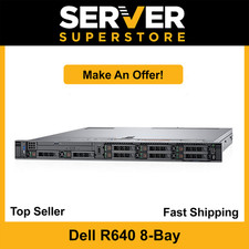 Dell PowerEdge R640 Server 2x Gold 6132 = 28 Cores H730P 128GB RAM 4x trays