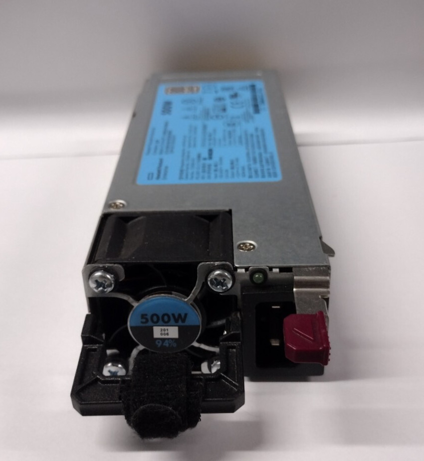 HP 500W 80 Plus Platinum Server Power Supply / PN: 723594-001 / HSTNS-PL40