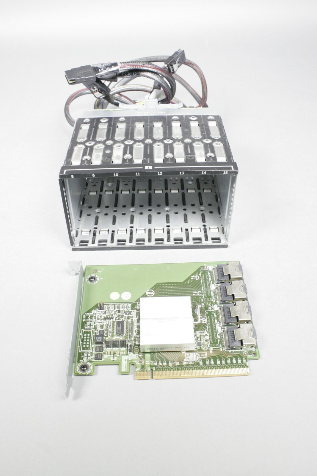 Dell PowerEdge R720 R820 4x 2.5 U.2 PCIe NVME SSD Backplane Cables Bridge Card