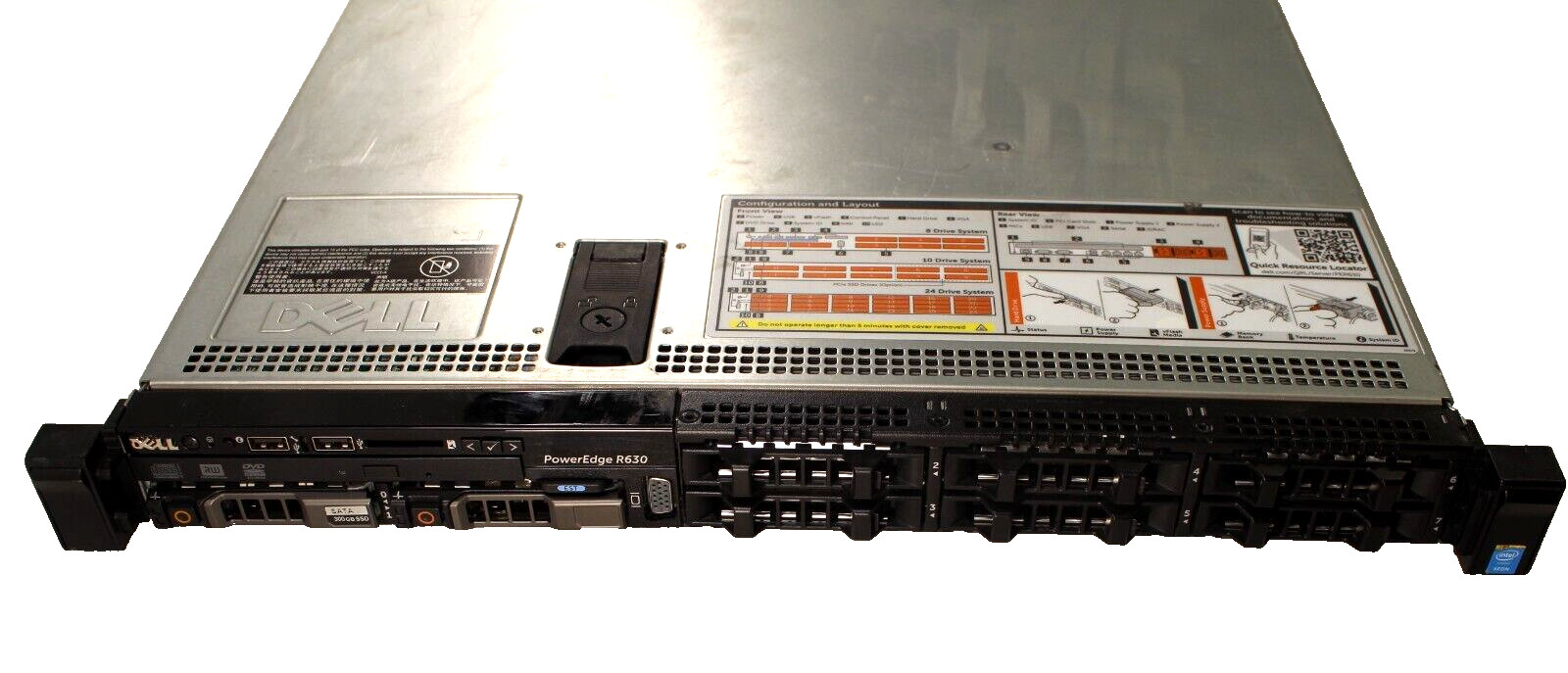 Dell PowerEdge R630 2*Xeon E5-2630v3 64GB RAM 2*900GB SAS 2*750W PSU NO PERC
