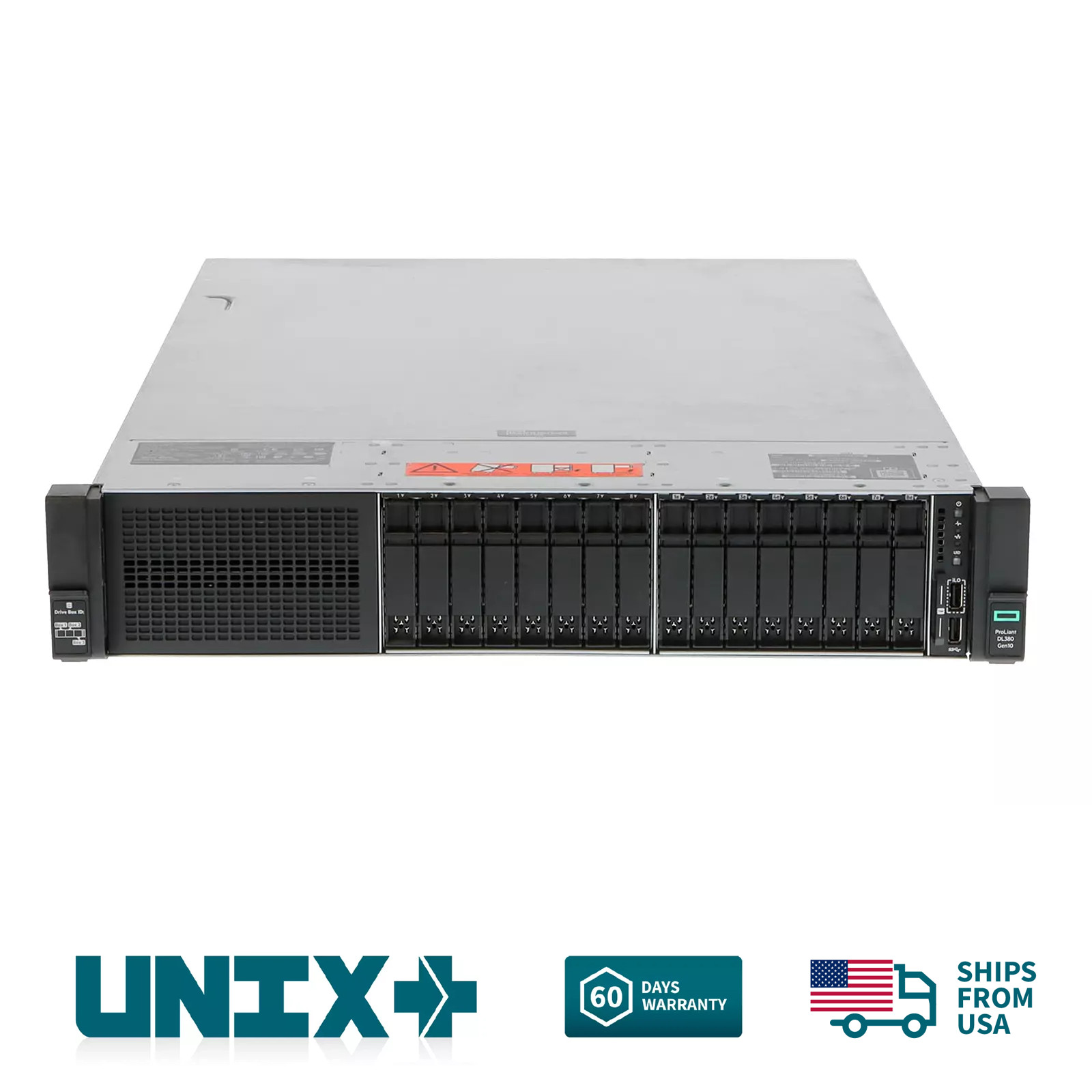 HP DL380 Gen10 16 SFF (8x NVMe) 2x Gold 6138 2.0GHz = 40 Cores 64GB DDR4 P840