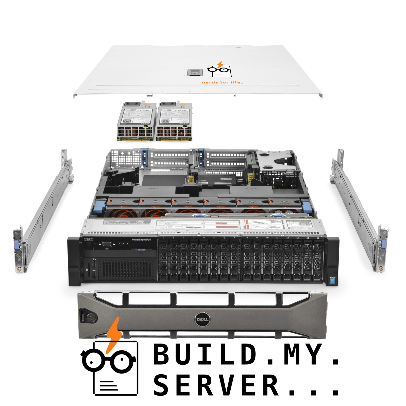 Dell PowerEdge R730 Server E5-2603v3 1.60Ghz 6-Core 32GB RAM 16x 1.2TB Rails