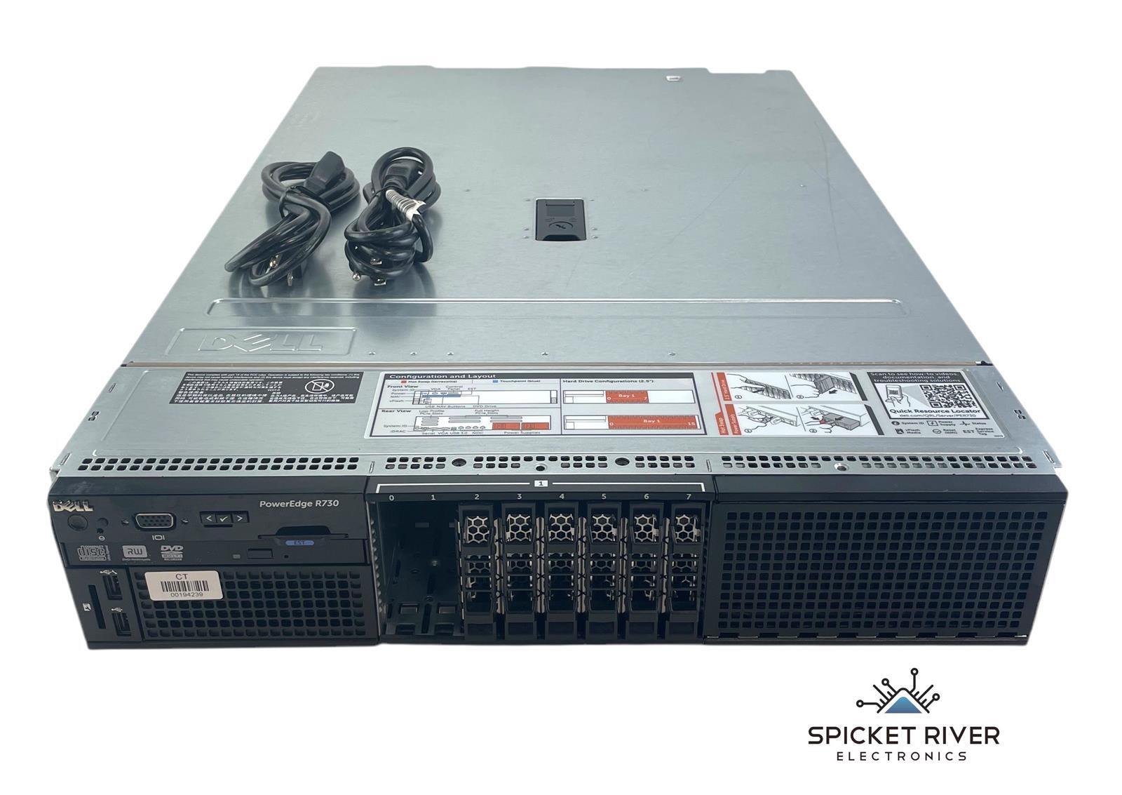 Dell PowerEdge R730 2x 10-Core Xeon E5-2650v3 256GB RAM 8 Bays No HDDs 2x 750W
