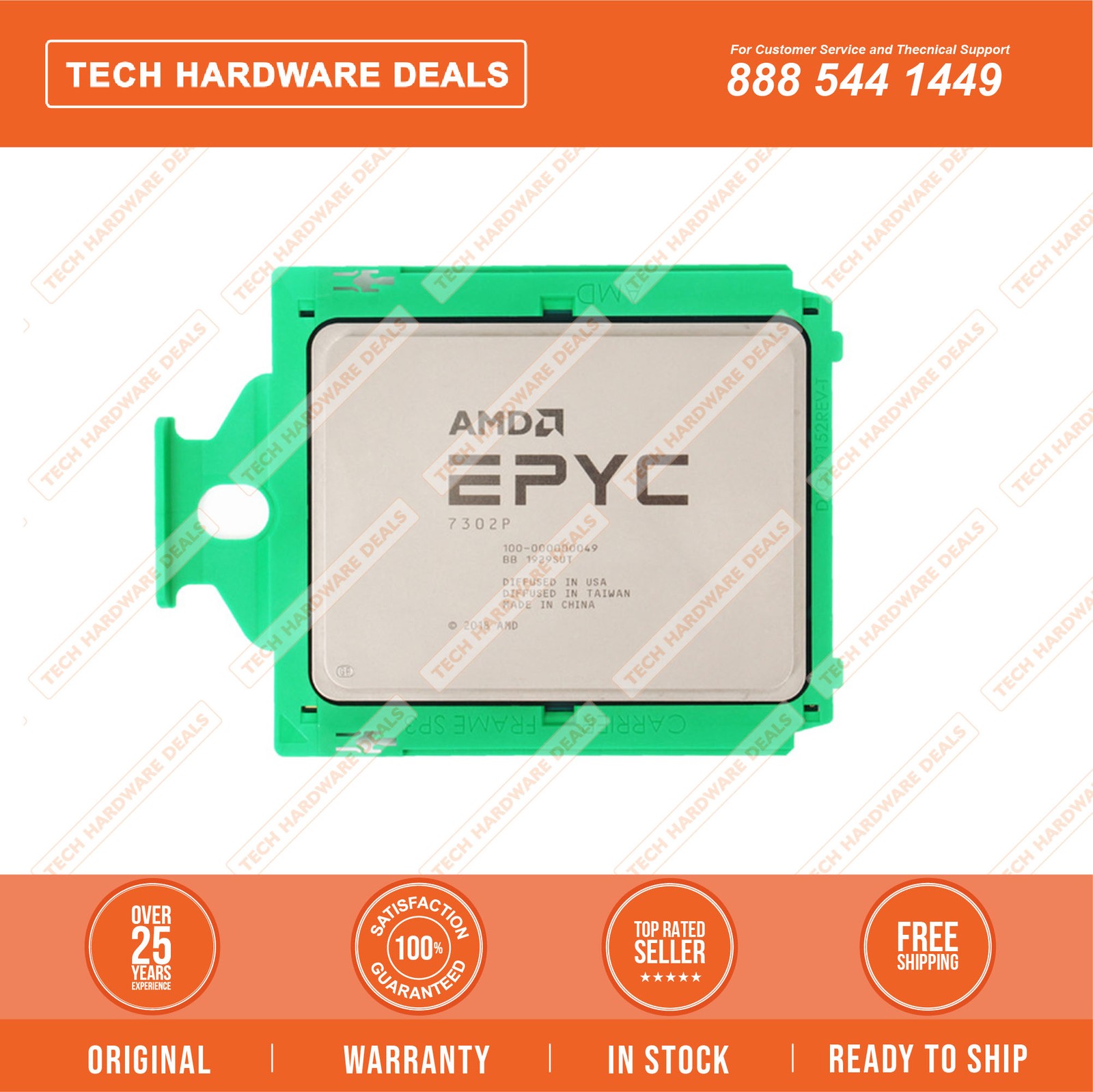 100-000000049 Unlocked   AMD EPYC 7302P (3.0GHz/16-core/155-180W) Processor