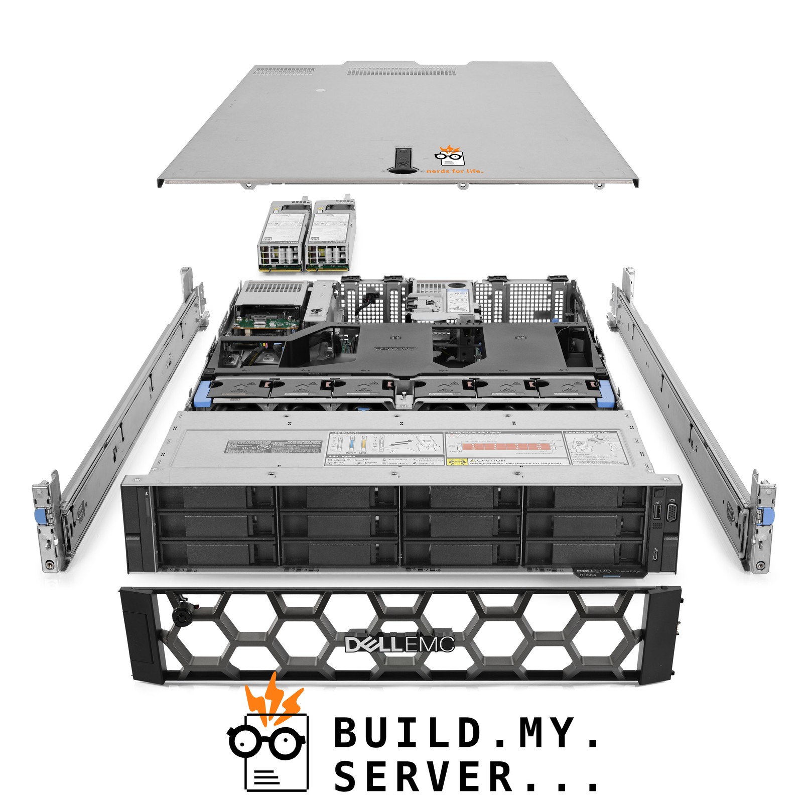 Dell PowerEdge R750xs Server 2.20Ghz 52-Core 512GB RAM 96.8TB Storage Rails
