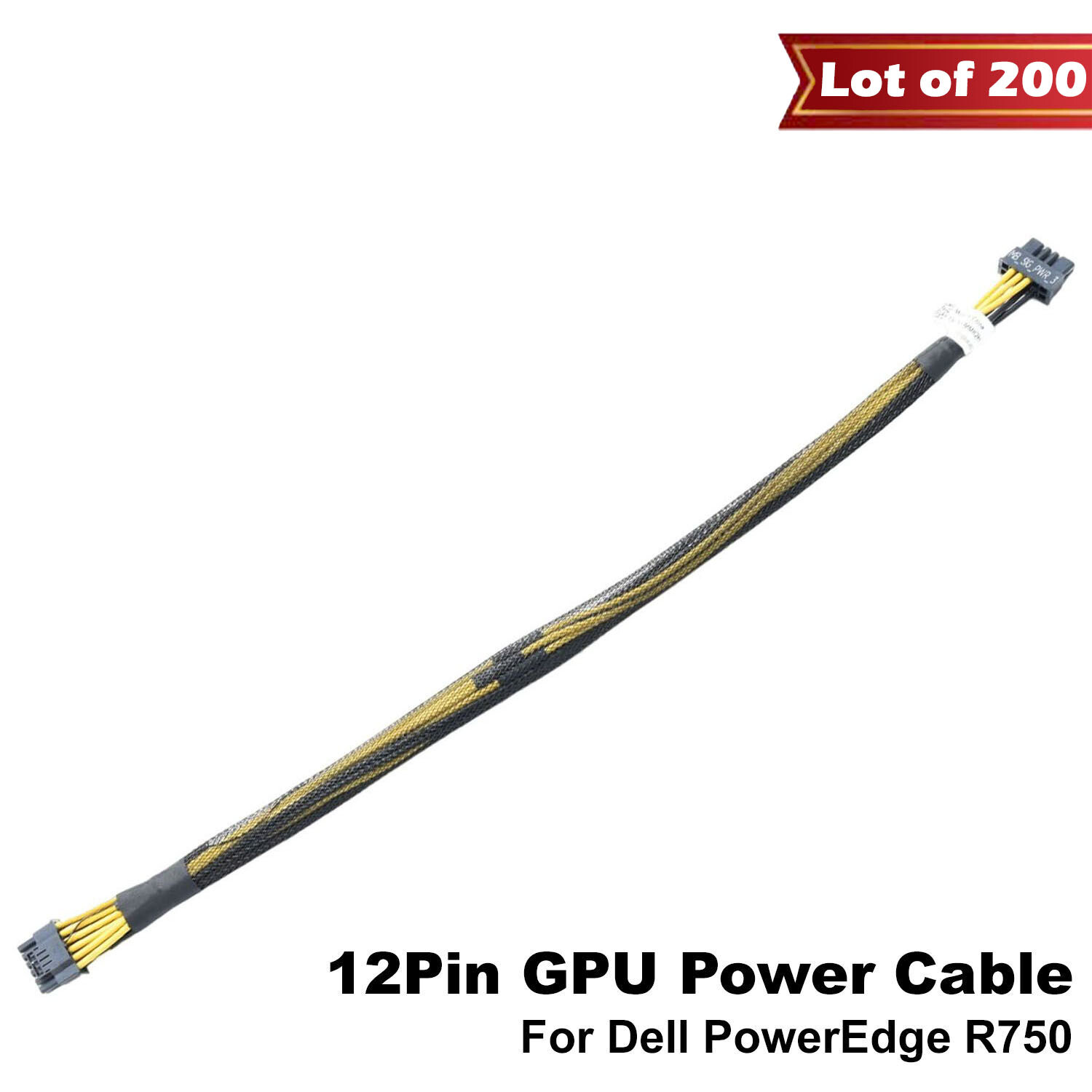 Lot 200 Dell PowerEdge R750 12Pin Power Cable for NVIDIA H100 GPU Slot 7 MMK2H