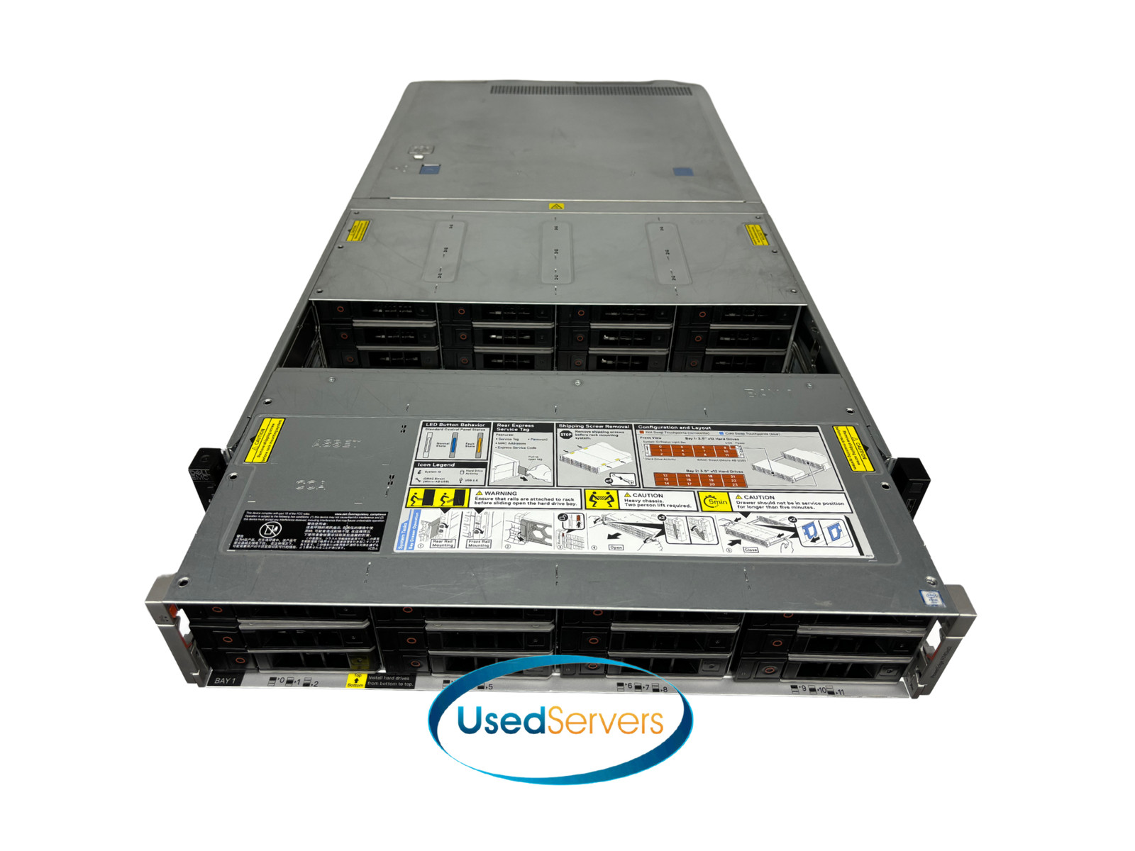 Dell R740XD2 2xGold 6152 2.1GHZ=44Cores 768GB 24x12TB 6G SATA H730P