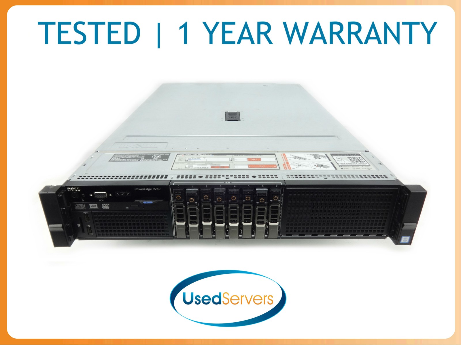 Dell R730 2x2680v3 2.5GHZ=24Cores 32GB 8×1.2TB 12G SAS HBA330
