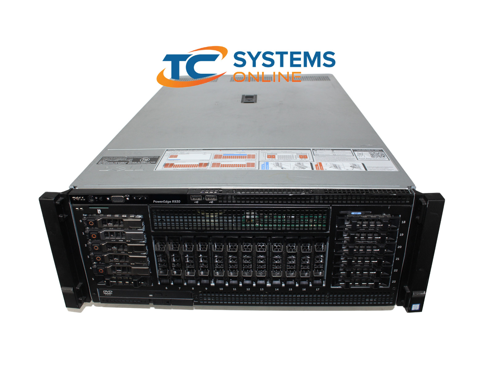 Dell Poweredge R930 4xE7-4820V3=40Cores 512GB 5x960GB SSD H730P