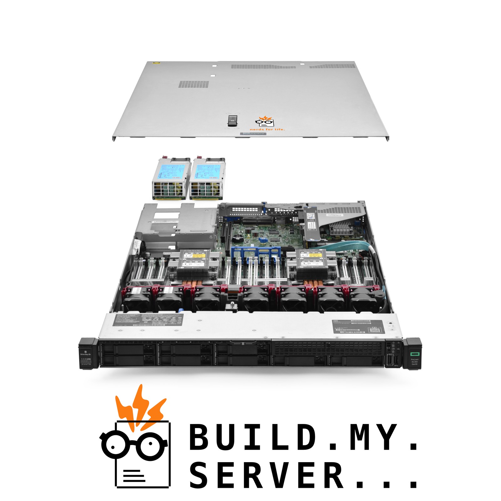 HP ProLiant DL360 G10 Server 2x Gold 6230 2.10Ghz 40-Core 128GB RAM 8x Caddies