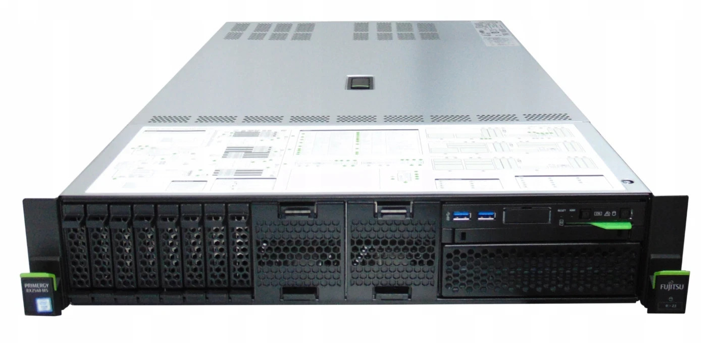 NEW Fujitsu Primergy RX2540 M5 Eight-Core Silver 4208 16GB RAM 8-Bay 2U Server
