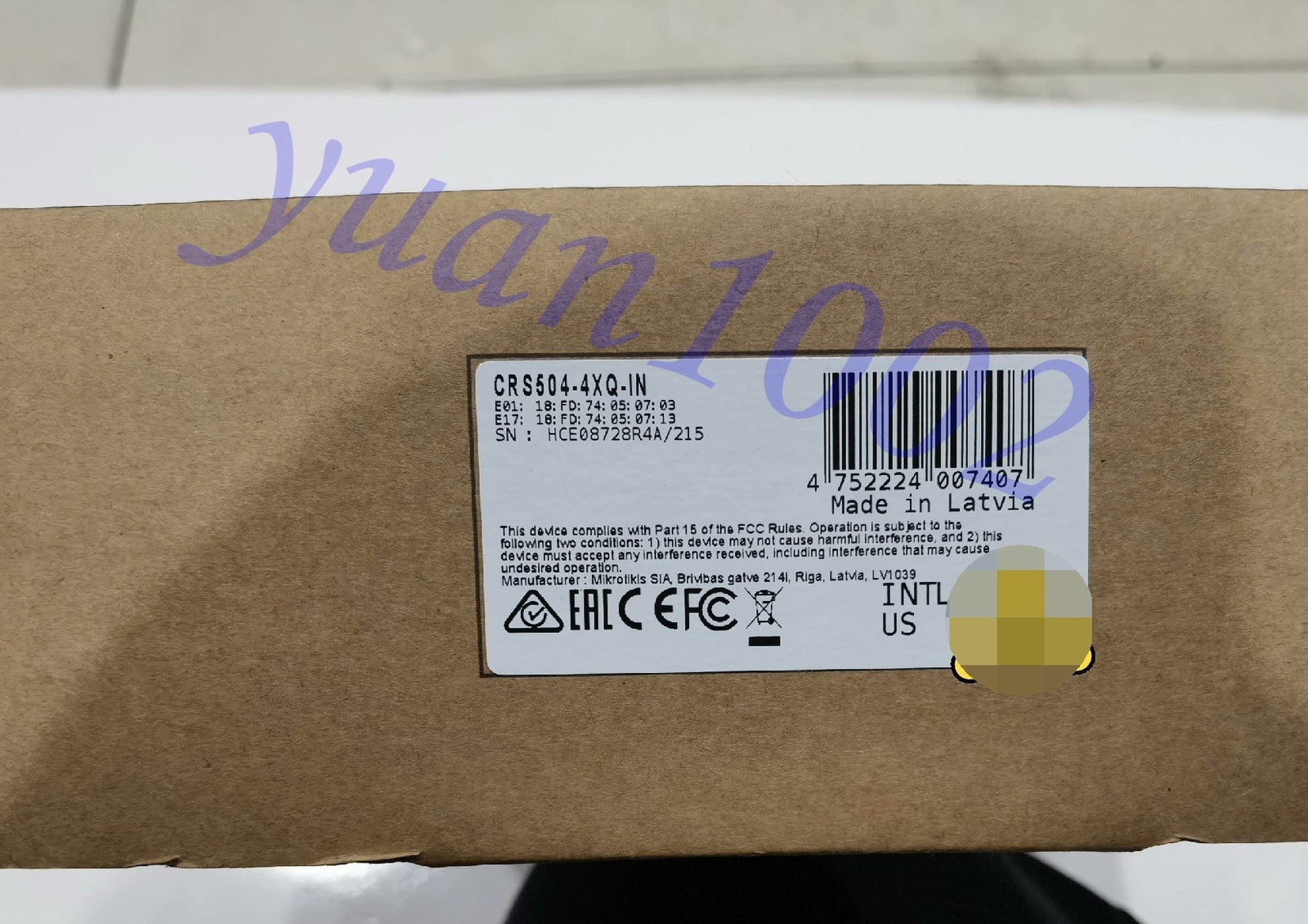 NEW Mikrotik CRS504-4XQ-IN Intelligent network management switch Free shipping