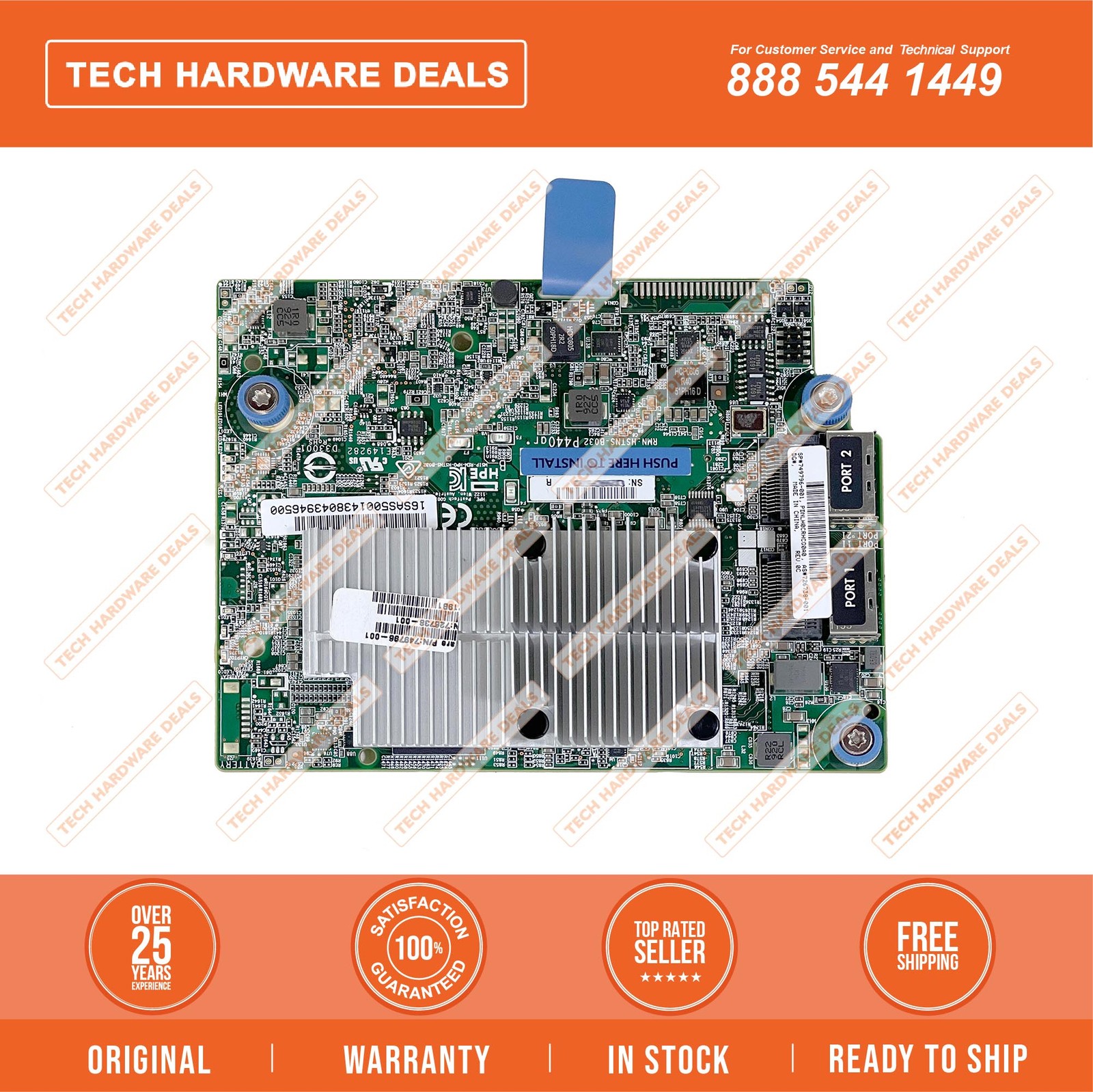749796-001    HP Smart Array P440ar/2GB FBWC 12Gb 2-port Int SAS Controller w/o