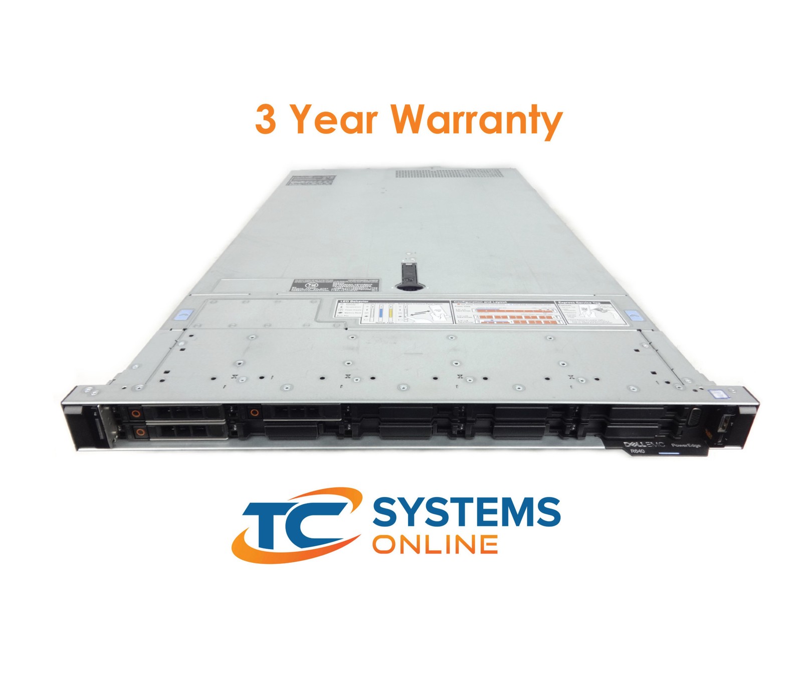 Dell R640 10SFF Server 2xGold 5215L 2.5GHZ=20Cores 128GB 3xHD Tray