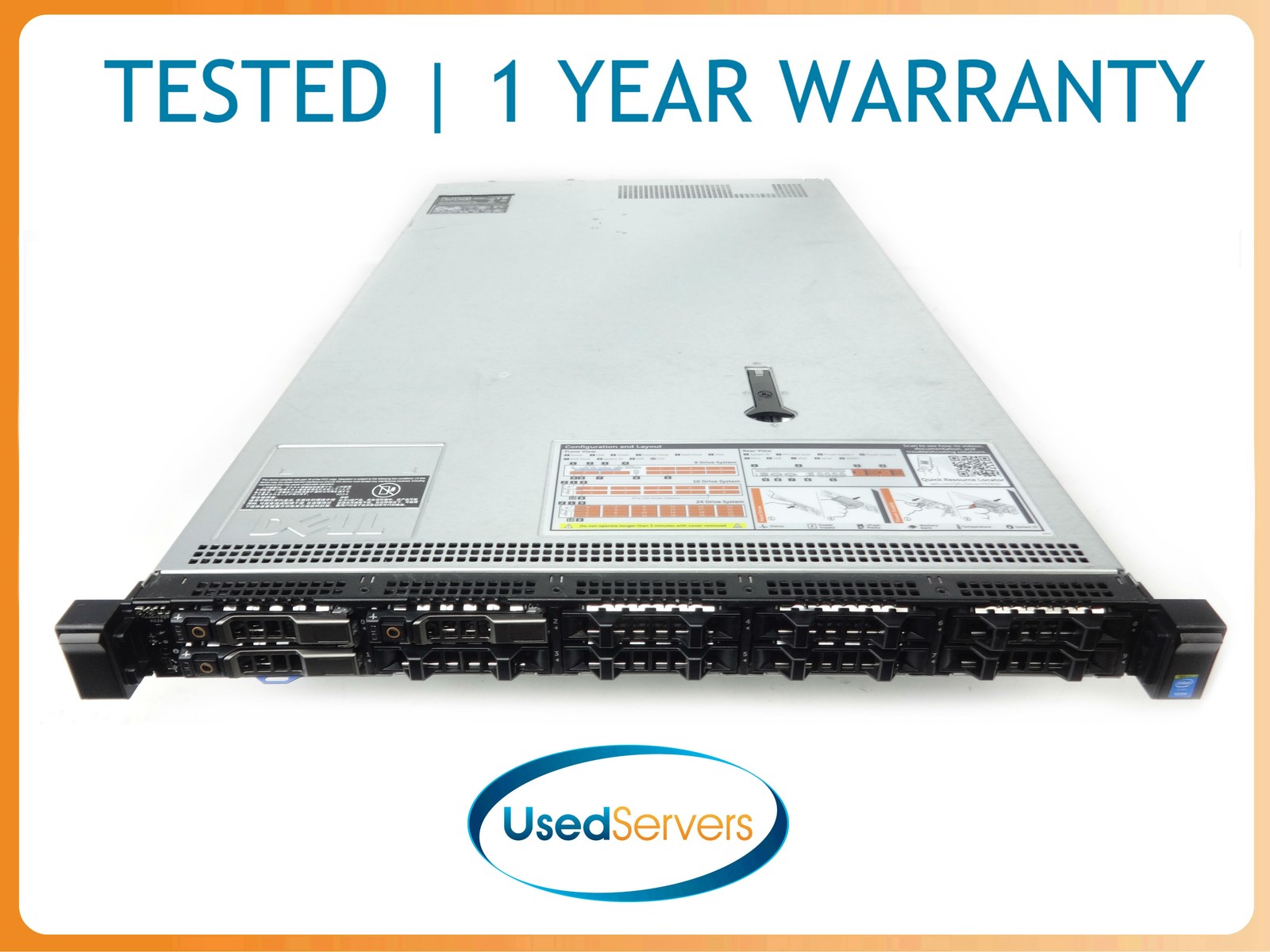 Dell R630 10SFF OEM 2xE5-2650v4 2.2GHZ=24Core 256GB 3×1.8TB 12G SAS 2x750W