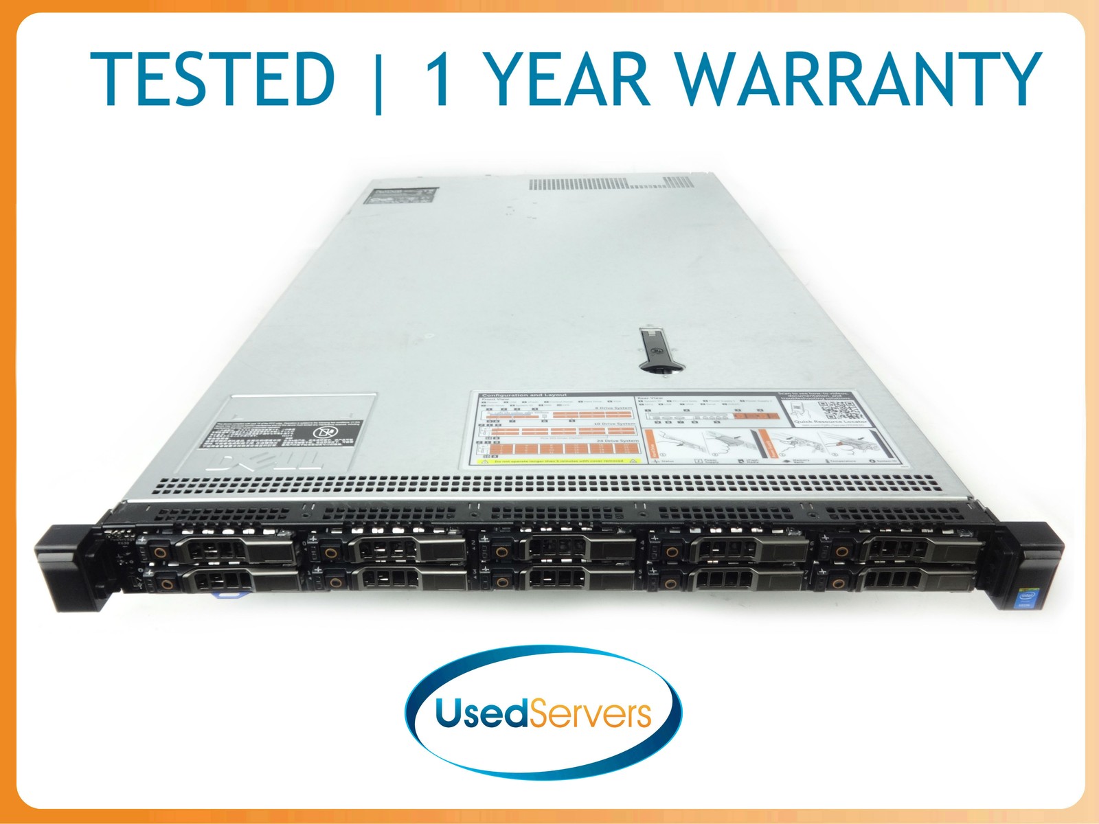 Dell R630 10SFF OEM 2xE5-2670v3 2.3GHZ=24Core 128GB 10xHD Tray 2x750W