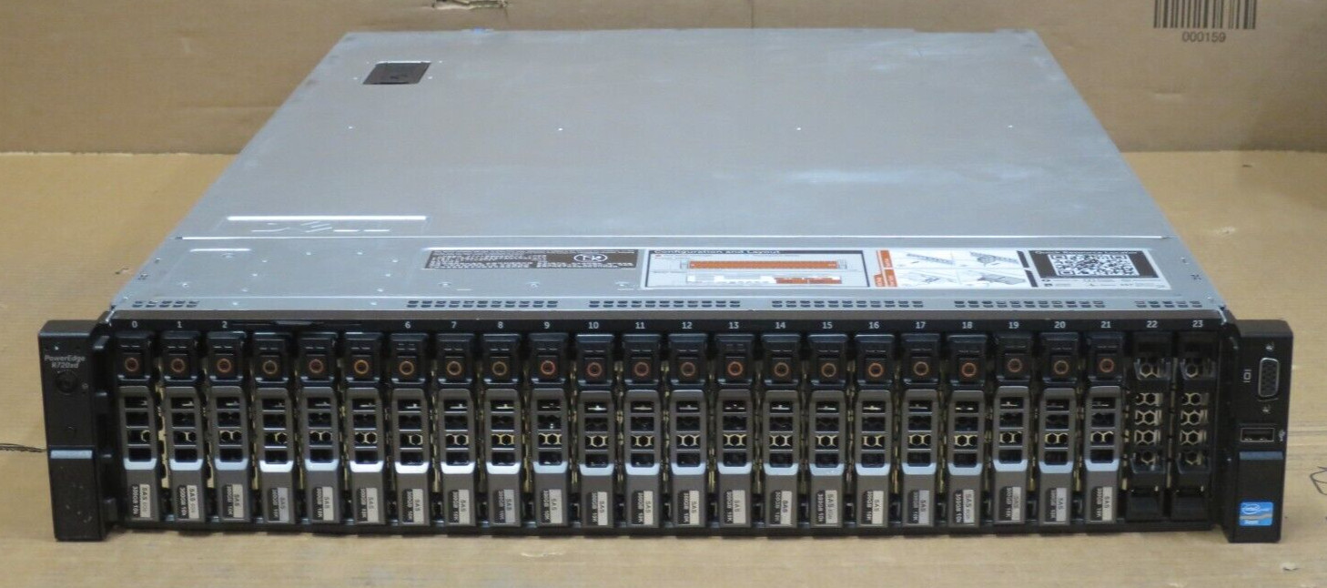 Dell PowerEdge R720xd 8-Core E5-2650v2 2.6GHz 192GB Ram 22x300GB H710P 2U Server