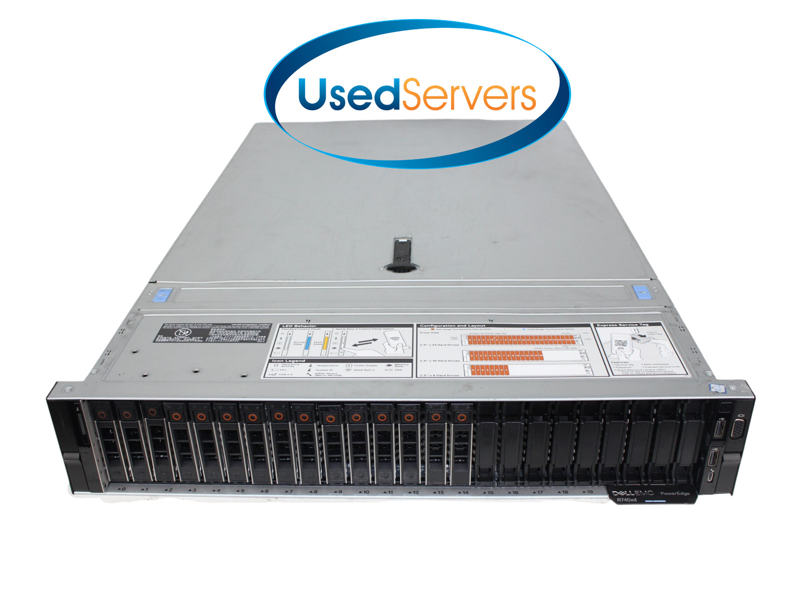 Dell R740 24SFF 12NVME 2xGold 5122 3.6GHZ=8Core 256GB 12xHD Tray 2x1100W