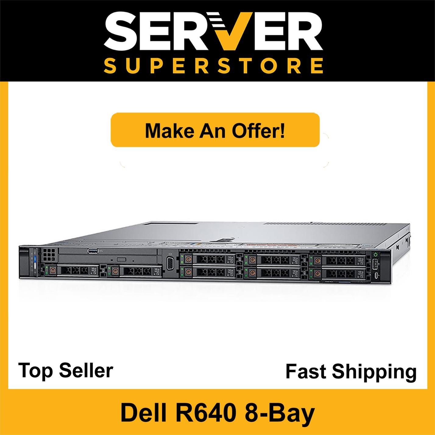 Dell PowerEdge R640 Server 2x Gold 6154 = 36 Cores H740P 512GB RAM 2x 2TB SAS