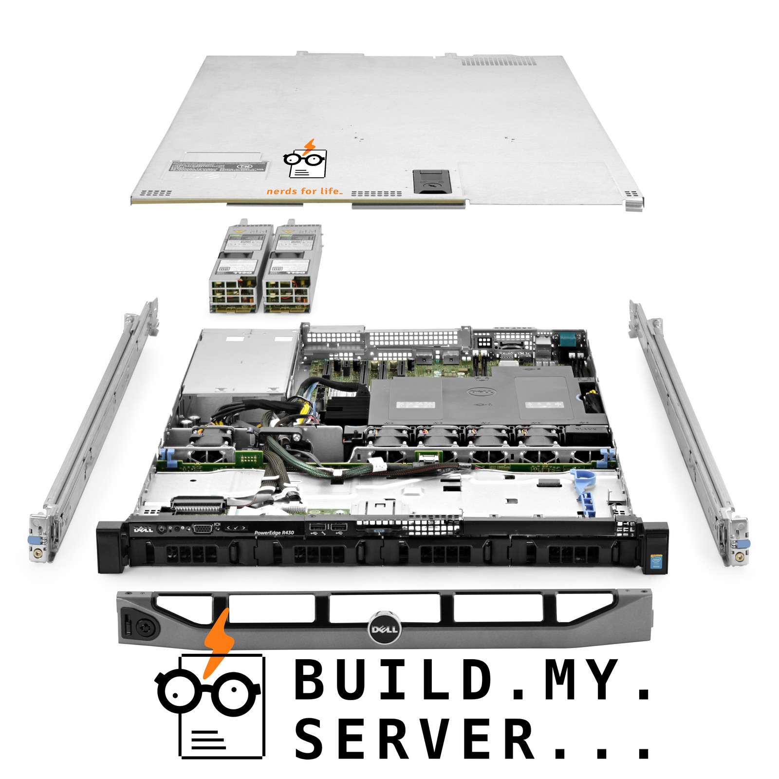 Dell PowerEdge R430 Server 2x E5-2640v4 2.40Ghz 20-Core 96GB RAM 4x Caddies