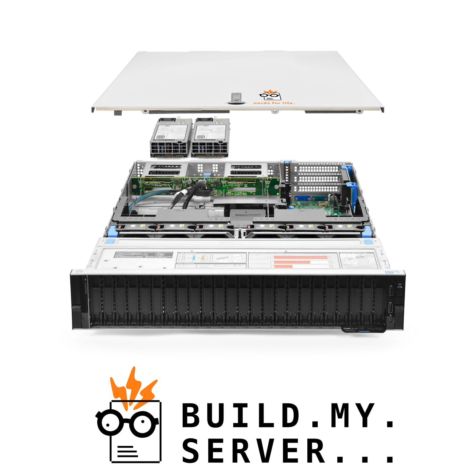 Dell PowerEdge R740xd Server 2x Gold 6134 3.20Ghz 16-Core 8GB RAM 2x Caddies
