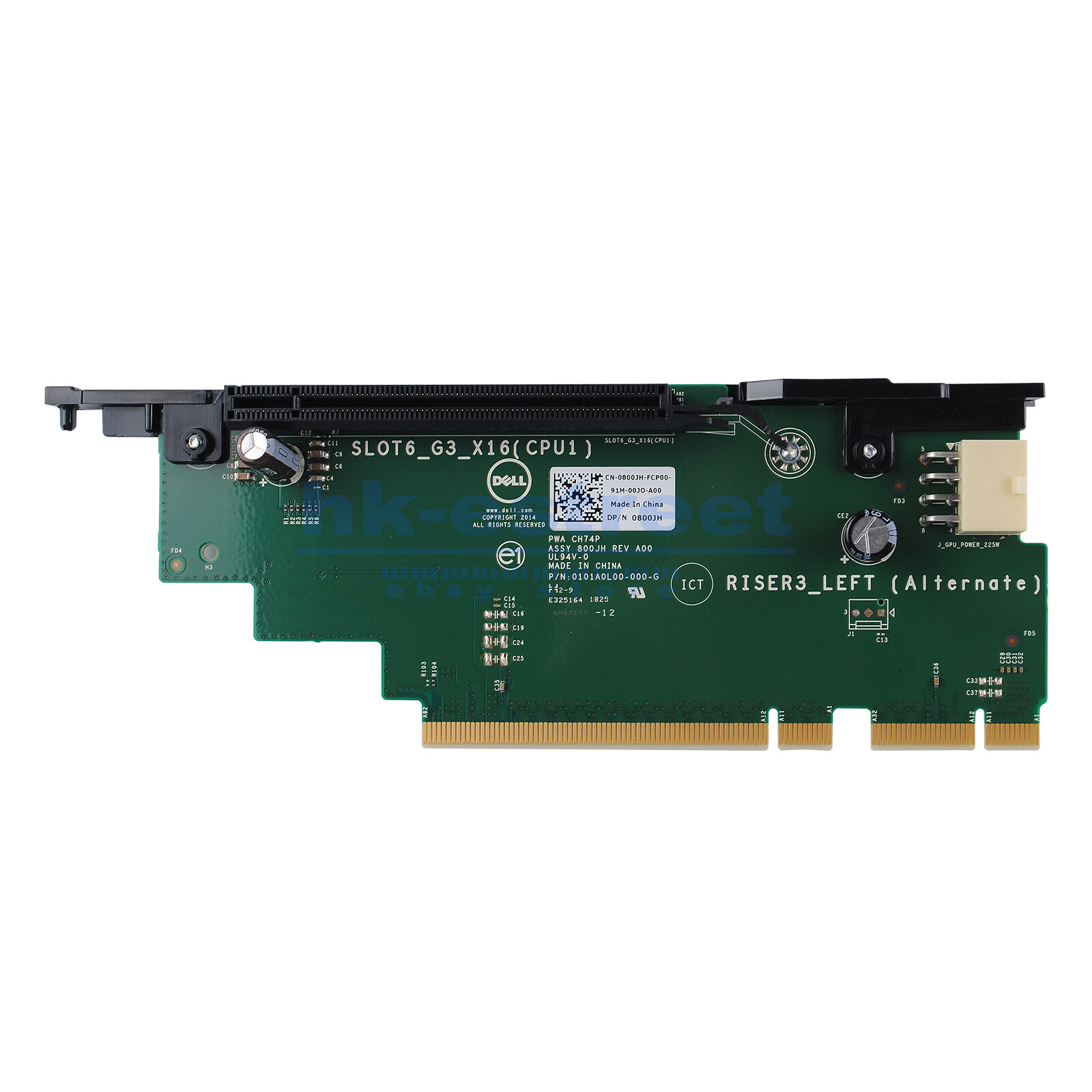 DELL PowerEdge R730 R730xd PCIe x16 SLOT 6 RISER 3 LEFT 800JH CARD GPU US