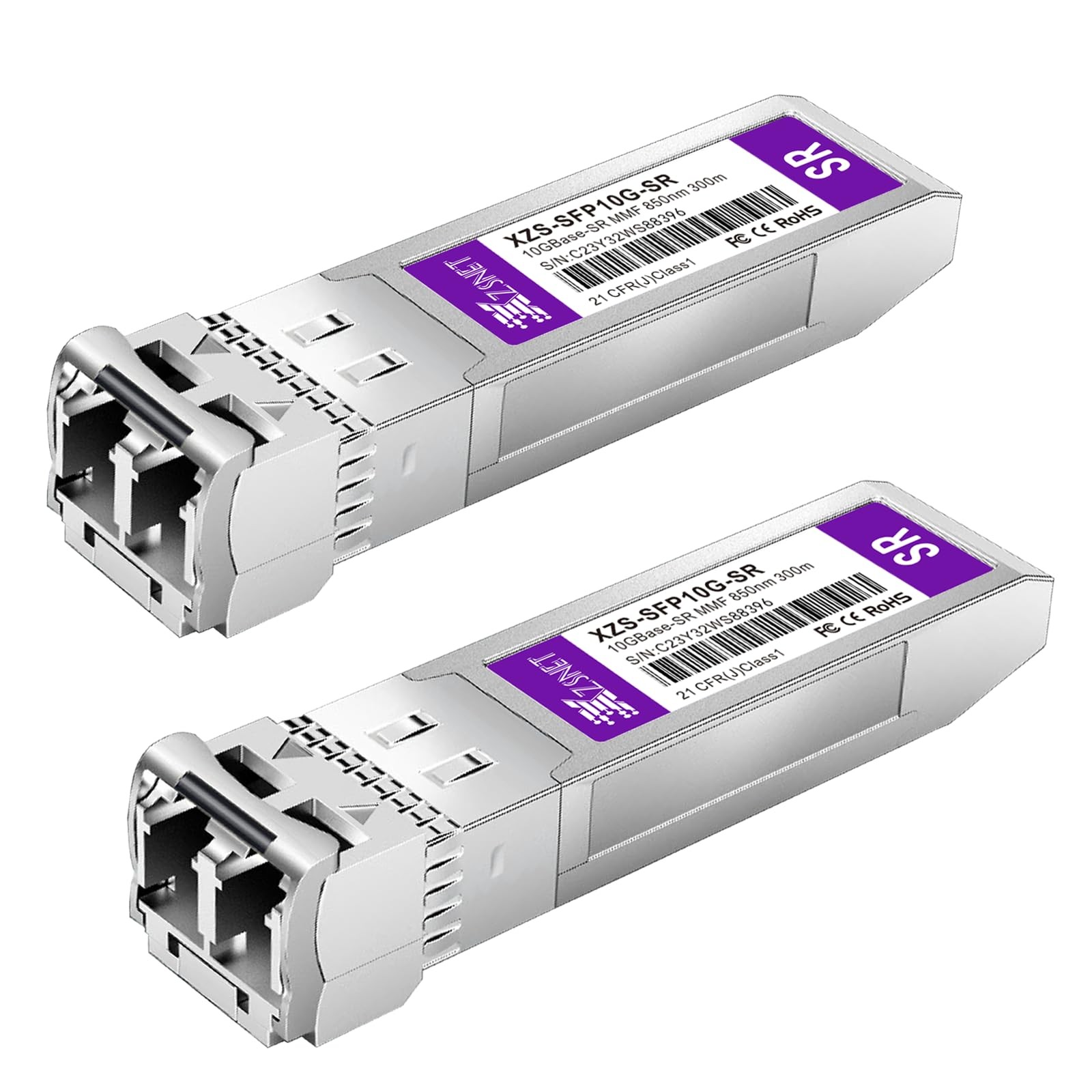 10GBASE-SR SFP+ Transceiver, 10G SFP+ to LC Multimode Fiber Module Compatible…