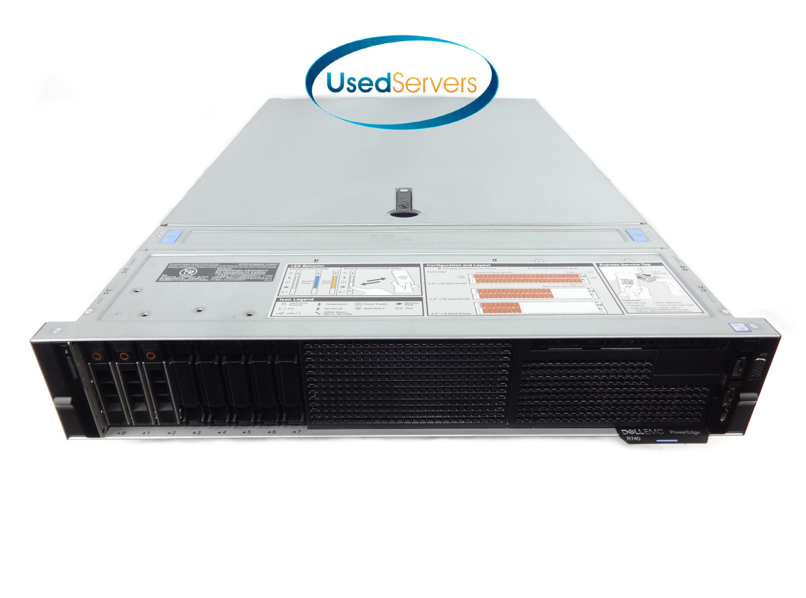 Dell R740 8SFF Server 2xSLVR 4116 2.1GHZ=24Cores 256GB 3x900GB 10K SAS 2x750W