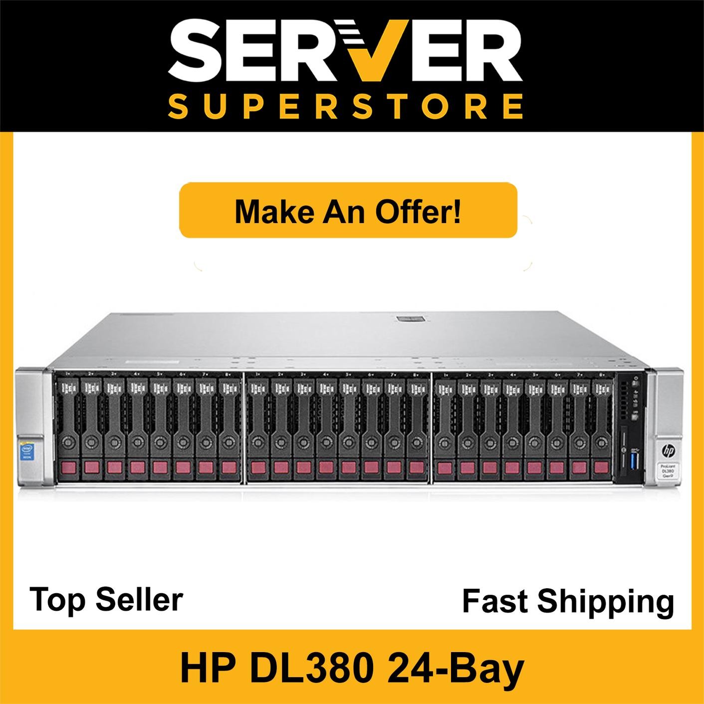 HP ProLiant DL380 G9 Server 2x E5-2680 V4 = 28 Cores P440ar 512GB RAM 24x trays