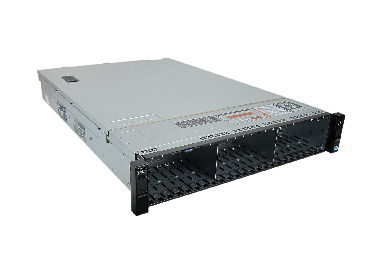 Dell R720xd 24B SFF 2.5″ CTO Barebone 2U w/H710 QP 1GbE 1x 750W – NO CPU/MEM/HDD