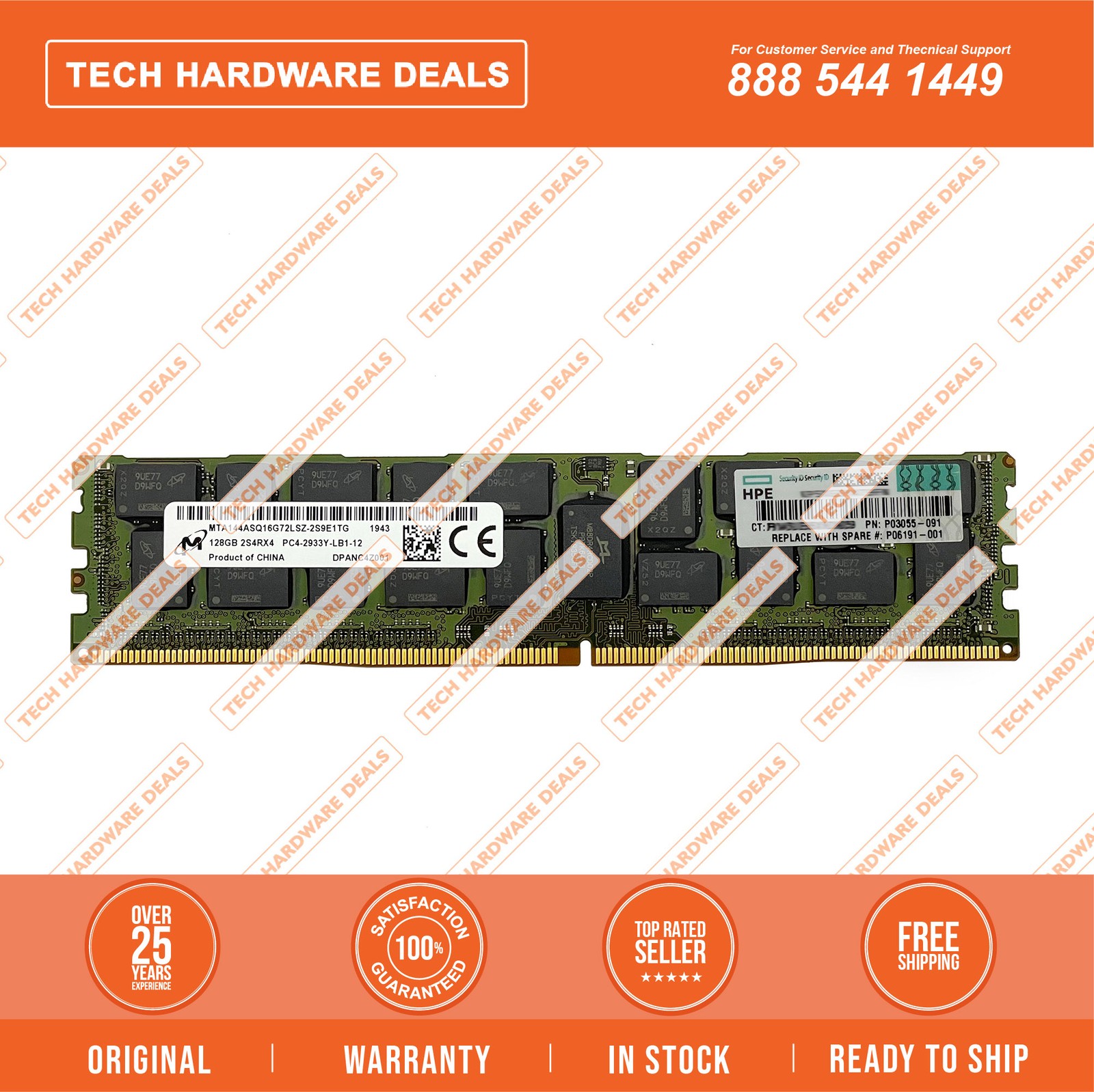 P18452-B21    HPE 128GB (1x128GB) Octal Rank x4 DDR4-2933 CAS-24-21-21 Load Redu