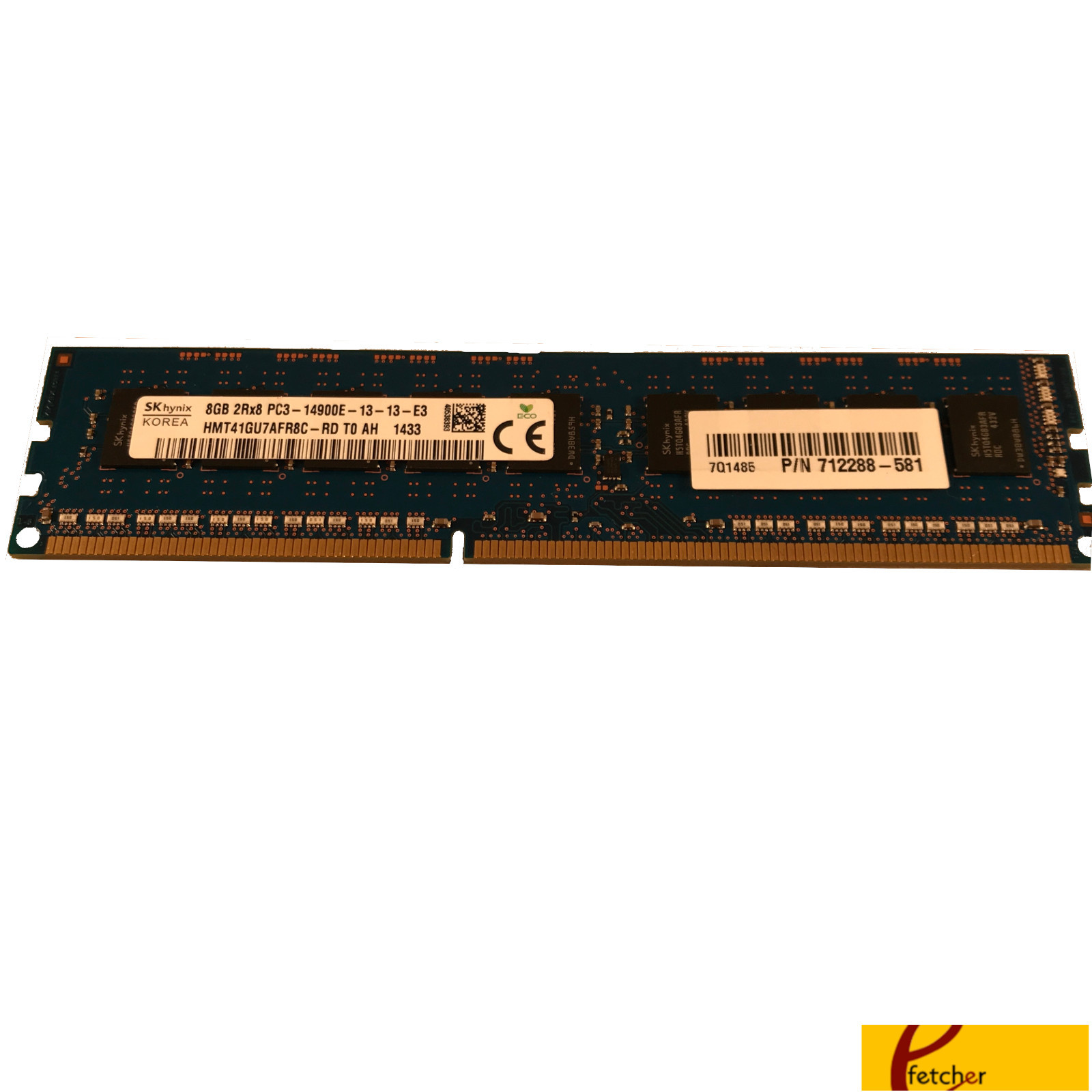 712288-581 8GB Memory DDR3 PC3-14900 Unbuffered ECC Memory HP ProLiant DL320e G8
