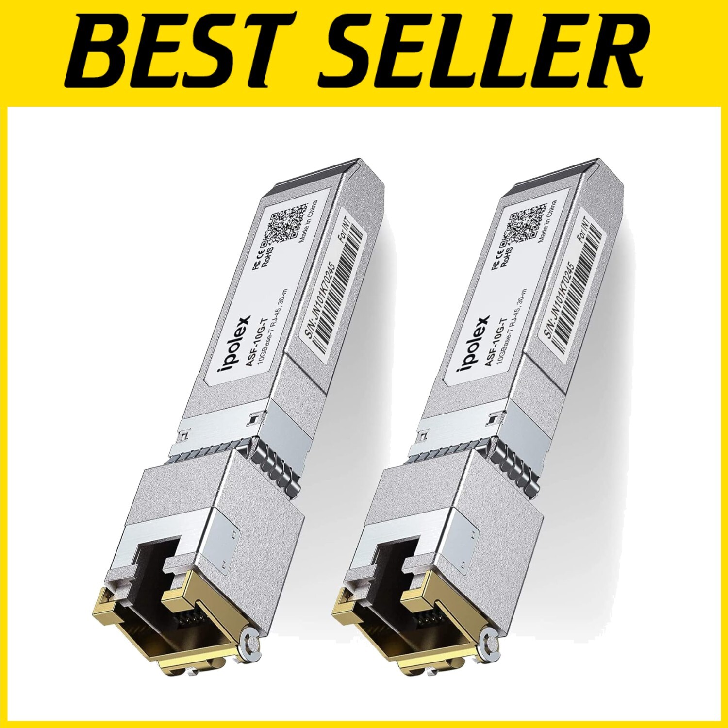 10G SFP+ Copper Module – Supports 30m, Low Power, Tested Performance (2-Pack)