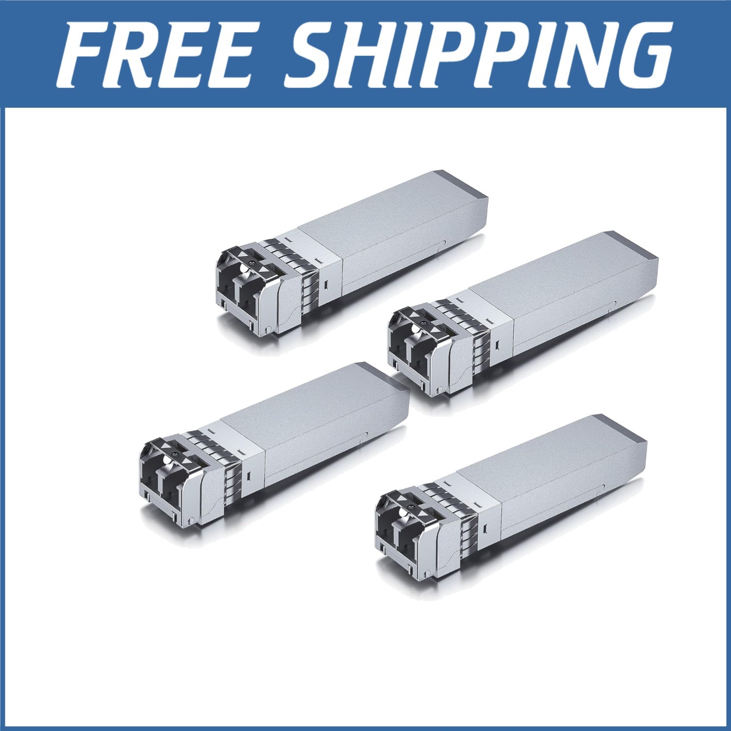 Premium 10GBase-SR SFP+ Transceiver for Cisco, Meraki, Ubiquiti – 4 Count